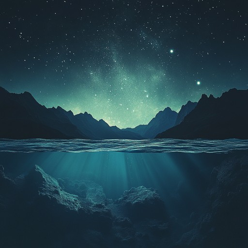 Dive into an otherworldly ambient soundscape, blending the depths of the ocean with the vastness of space. Mysterious synths and environmental textures create a sense of infinite exploration, invoking awe and wonder. Gentle pulses and shimmering pads envelop the listener, flowing through vast, uncharted cosmic seas.