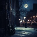 a dark, slow blues piece capturing emptiness of night streets