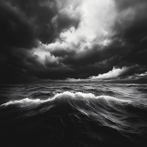 In this piece, the haunting depth of melancholic guitars is juxtaposed with the raw, aggressive energy of deathcore, creating a soundscape that navigates through dark, contemplative waters before plunging into chaotic depths. The music emulates the quiet before a storm and the subsequent unleashing of nature's fury, mimicking the emotional turmoil and resilience within the human spirit