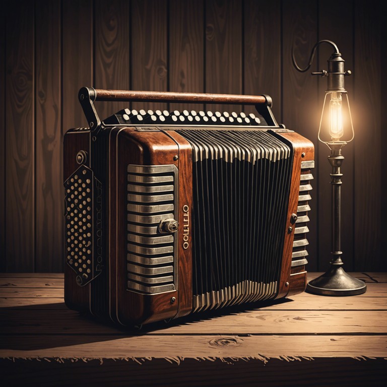 Imagine the sound of an old world accordion singing through the shadows of an empty theater, where whispers seem to materialize from the walls themselves, creating an atmosphere both haunting and irresistibly captivating.