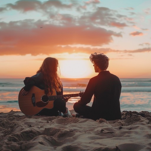 This track evokes a tranquil sunset on a pristine beach, combining gentle waves with heartwarming bossa nova melodies. Soft guitar strumming leads the tune, creating a serene atmosphere of love and tranquility