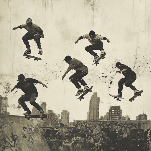 A fiercely energetic punk piece, brimming with frantic guitar chords and pounding drums, it captures the essence of a wild skateboarding revolution in the heat of summer. Its raw, unfiltered sound and driving beat make it an anarchic anthem for skaters and punk enthusiasts.