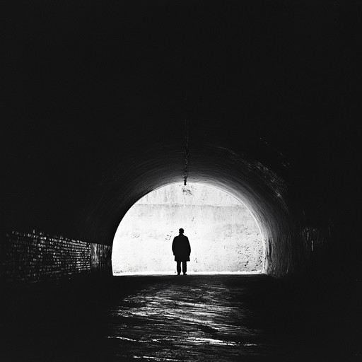 An expansive track that begins with a lone suspenseful piano note that echoes, slowly layering with ambient, dissonant tones to create a soundscape that feels both vast and constrictive, evoking sensations of unease and expectancy. The composition is designed to pull the listener into a suspenseful atmosphere, with each note and silence carefully calculated to maintain a gripping sense of suspense.