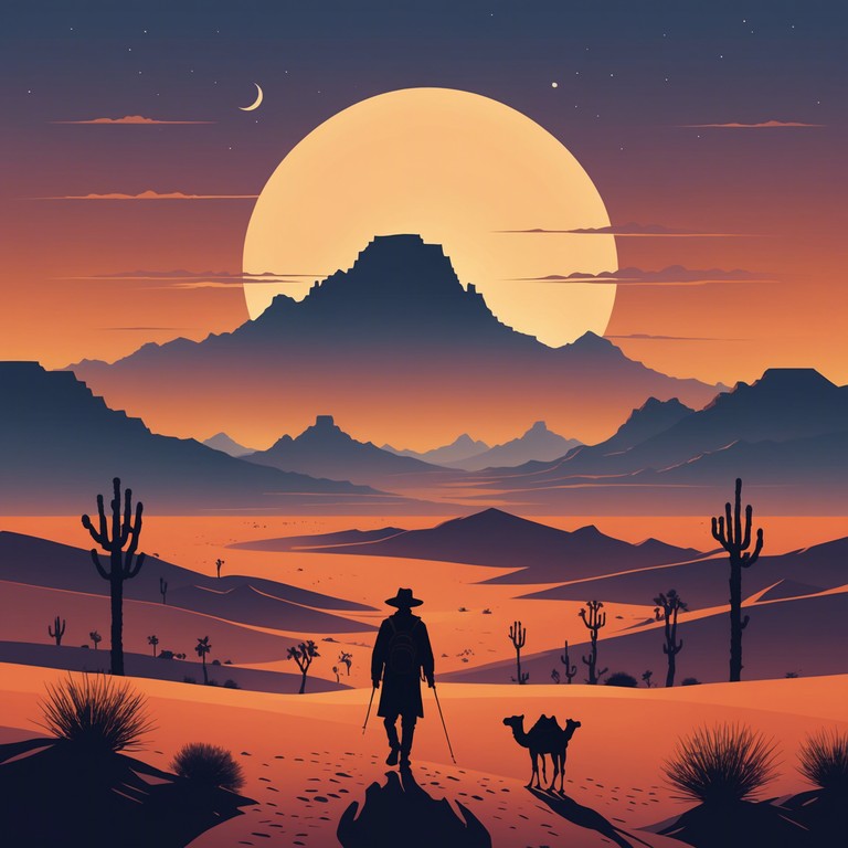 This instrumental track captures the essence of a thrilling journey across timeless deserts under a starlit sky, using traditional middle eastern melodies and modern rhythms to evoke a sense of mystery and adventure.