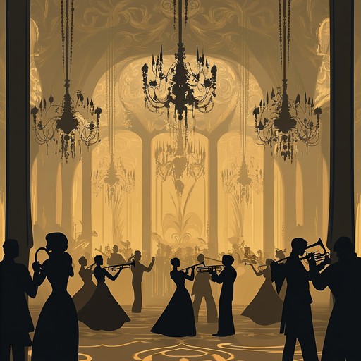 A grand, sweeping mambo piece blended with regal orchestral elements, capturing the essence of a royal ballroom. The majestic themes and latin rhythms intermingle, delivering a captivating and sophisticated soundscape.