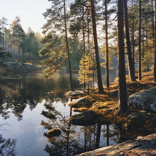 **immerse yourself in the relaxing, melodic beauty of a finnish summer through gentle guitar strums and ethereal synths, encapsulating the atmosphere of tranquil lakes and sun dappled forests. Ideal for unwinding and reflective moments.**