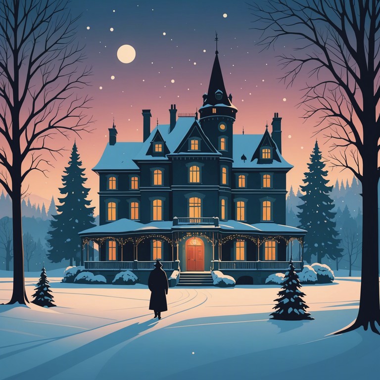 A gothic take on holiday music, where eerie organ chords play under layers of festive bells and choral echoes, creating an atmosphere that is both unsettling and joyfully nostalgic.