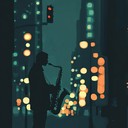 a vibrant jazz tune capturing the energy of urban nights