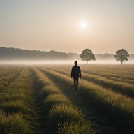 triumphant journey depicted through mellow tones