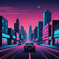 high energy chase through neon lit streets