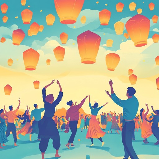 A captivating instrumental track weaving together musical elements from various cultures, creating a tapestry of sound that celebrates diversity, unity, and the joy of coming together. Rich melodies and vibrant rhythms evoke a sense of global harmony and shared happiness.
