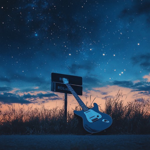 A mellow instrumental blues rock piece with soulful electric guitar over relaxed rhythms, capturing the introspective emotions of solitary midnight drives under the stars. A mellow instrumental blues rock piece with soulful electric guitar over relaxed rhythms, capturing the introspective emotions of solitary midnight drives under the stars.