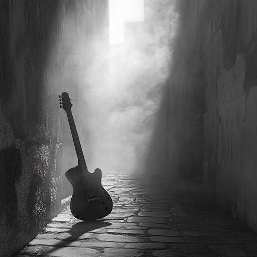 An ominous blues track that slowly weaves through your thoughts like a dark whisper on a foggy night. The electric guitar's eerie wailings tell a suspenseful story that keeps you on edge, with each riff reverberating through the night, wrapping the listener in a spectral embrace.