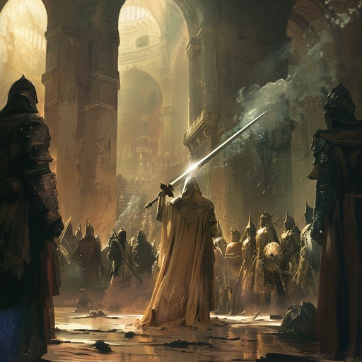 A relentless onslaught of driving riffs, double bass drumming, and soaring melodies, capturing the essence of epic heroism. The music builds intensity to inspire feelings of grandeur and triumph, taking the listener on a fantastical journey through victorious battles and majestic landscapes.