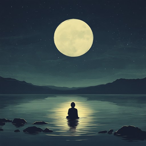 An instrumental gentle k pop track that blends delicate melodies with lush harmonies, creating an atmosphere of tranquility and heartfelt emotion. Soft synths and gentle piano weave together to evoke the serenity of a moonlit night, inviting listeners to a soothing journey of introspection.