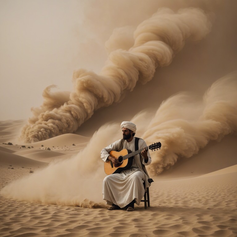 This track combines traditional middle eastern melodies with the powerful drive of heavy metal. The song starts with a soft, haunting oud solo, gradually building up with heavy electric guitar riffs that complement the exotic scale of the oud, culminating in a thrilling metal crescendo.
