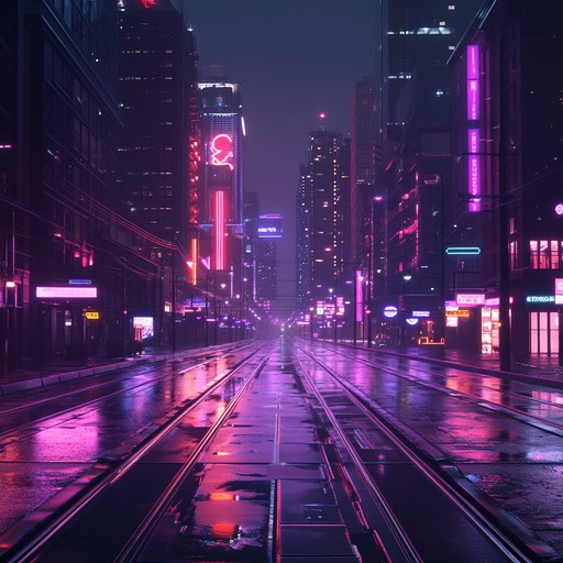 Immerse in a world of neon lights and futuristic cityscapes with pulsating beats that blend modern hip hop elements with cutting edge electronic sounds, creating a unique and energetic atmosphere.