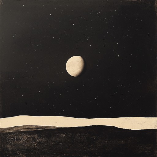 A serene yet mysterious ambient journey invoking the quiet solitude of a moonlit night, blending gentle drones with subtle atmospheric textures to evoke a sense of peaceful darkness.