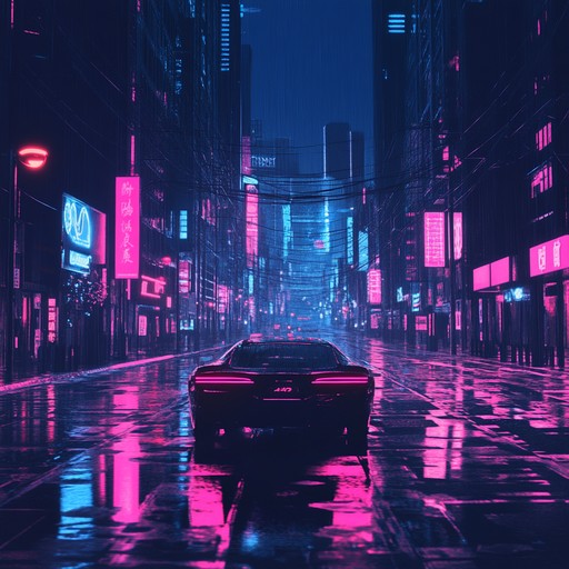 A haunting blend of chillwave and deep synths, crafting an anxious yet ambient reflection space. This piece captures the essence of nighttime wanderings through neon lit streets, both gripping and serene, with an undertow of tension.