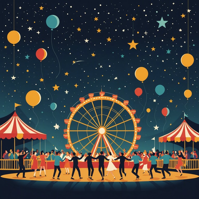 Capturing the essence of a vibrant carnival night, this track swirls with rhythmic echoes that resonate under a starlit sky, embodying the spirit of festivity and communal joy. It thrives on the pulsating beats that mimic the heartbeats of revelers dancing through the night. The music flows seamlessly, carrying the listener through scenes of laughter, dance, and timeless celebration.