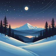 soothing, serene holiday tones under starlit skies