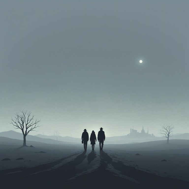This composition blends the haunting echoes of a desolate landscape with the intricate instrumentation and unpredictable rhythms characteristic of progressive rock. A rich tapestry of melodic layers and disturbing harmonies create an atmospheric journey, making the listener feel as though they are traversing a ghostly otherworldly realm