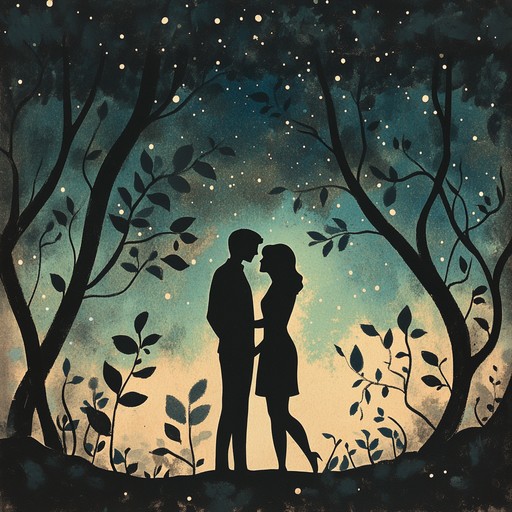 An emotive instrumental piece that combines the earthy tones of acoustic guitars with the gentle rhythms of folk rock, creating a romantic atmosphere that evokes the feeling of a quiet evening shared between lovers beneath the whispering trees