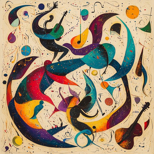 An upbeat piece fusing classic swing rhythms with electronic elements and expressive violin, creating a playful soundscape inviting listeners to dance and feel joy.