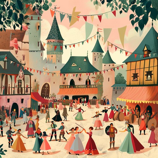 Transport yourself to a bustling medieval town square with the lively strumming of a lute. Joyful melodies dance through the air, accompanied by the spirited rhythms of traditional troubadour songs. Perfect for scenes of celebration and jubilation, this instrumental track radiates a vibrant and uplifting energy, capturing the essence of medieval festivity.