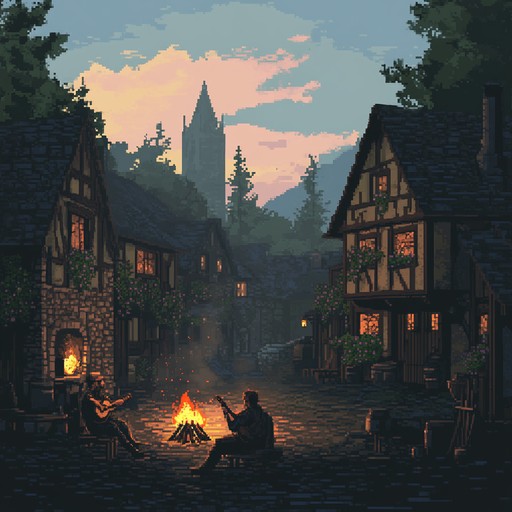 This evocative instrumental captures the introspective essence of medieval troubadours, using acoustic guitar to tell tales of history, nostalgia, and forgotten romances, set against a backdrop of a serene twilight.