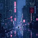 intense beats pulsate through dystopian night city streets
