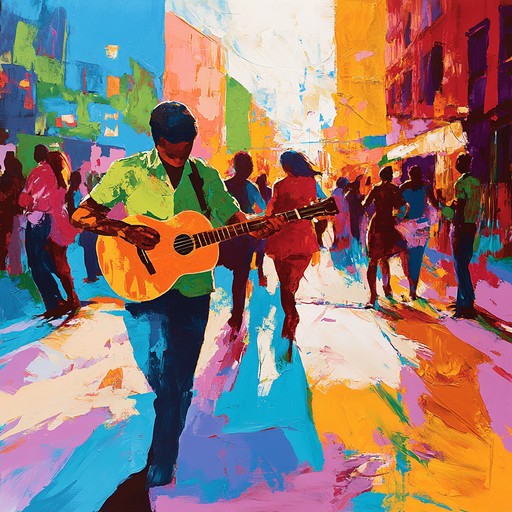 A lively instrumental that captures the carefree atmosphere of a sunny day on a bustling street, blending the rhythmic energy of punk with the smooth grooves of soul. Playful guitar riffs and dynamic bass lines drive the track, creating an infectious, feel good vibe that invites listeners to let loose and enjoy the moment.