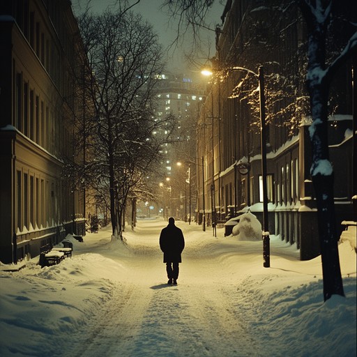 An evocative instrumental suomipop piece that conveys the feeling of wandering alone through the quiet streets of helsinki on a cold winter night. The gentle melodies and melancholic tones reflect the profound sense of loneliness and introspection.