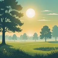 gently rising with the morning sun.