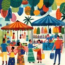 lively tune evoking joyful market scenes through music.