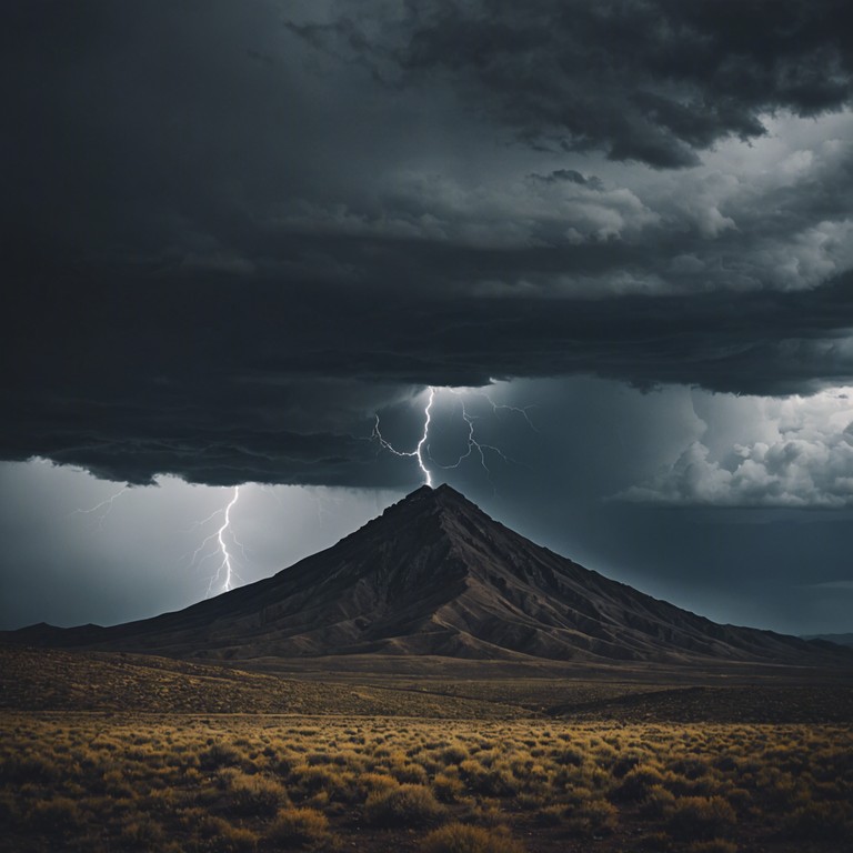 In an instrumental arrangement that highlights the aggressive edges of rock, thunder echoes silent mountains uses an electric guitar to pierce through ambient melodies creating an audacious and formidable sound. This piece stirs a soundscape of isolation and rugged terrain, mirroring the relentless force of nature interwoven with the peace of vast mountainous expanses.