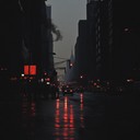 a dark instrumental dance rock track with intense energy.