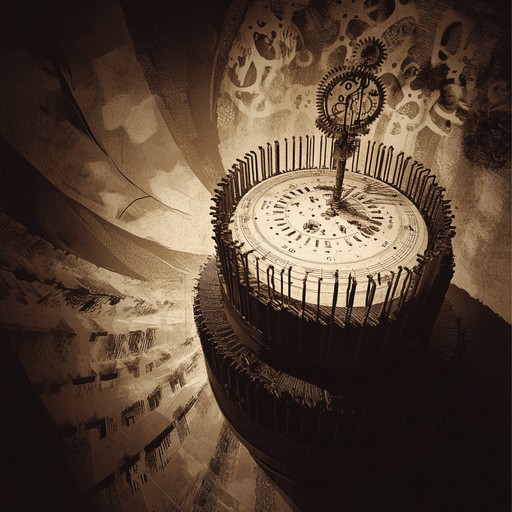 A fusion of steampunk aesthetics and dark ambient soundscapes, this instrumental piece combines the mechanical clinks and whirs of gears with ethereal, haunting melodies. The listener is transported to a world where time is fluid, and shadows dance amidst the ticking of grand machines. The composition builds layers of rhythm and harmony, juxtaposing the cold precision of machinery with the warmth of human emotion.