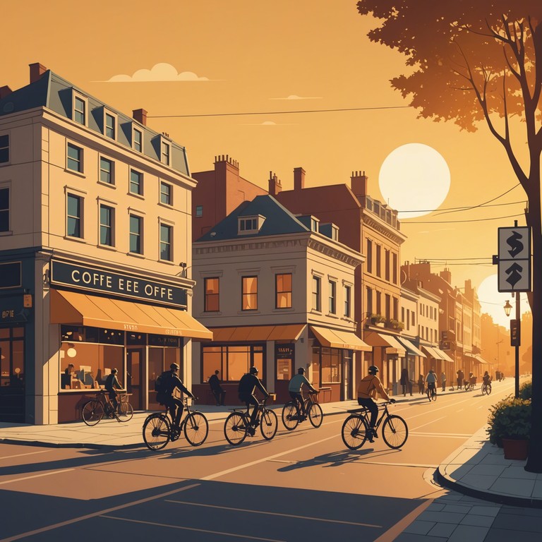Imagine a piece that captures the essence of waking up energized in a city that never sleeps, turning an ordinary morning into an adventure full of possibilities.