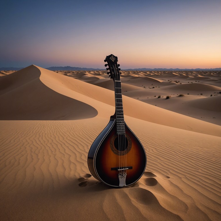 A delicate musical expression, velvet sands serenade uses the traditional oud to weave a tranquil tapestry of sound that reflects the quiet majesty and timeless spirit of the desert landscape at night. Each note resonates with the calm and beauty of an untouched world.