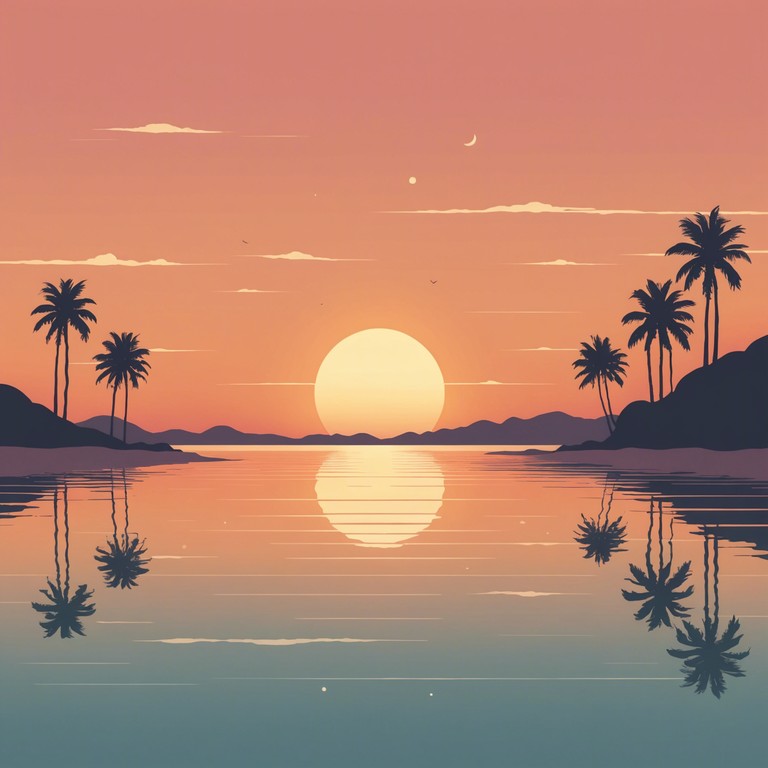 Imagine a perfect summer evening as the sun sets, casting a warm glow that mingles with a soft, relaxing tune that embodies chill, with hints of playfulness and warmth. This track features ambient synthesizers overlaying a deep, chillwave rhythm that captures the essence of unwinding after a long day.