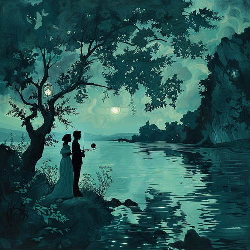 Imagine yourself strolling through a moonlit garden on a warm summer night, the air filled with the scent of blooming flowers and the soft chirping of crickets. This instrumental piece captures that enchanting atmosphere with its delicate, flowing melodies and lush, dreamy harmonies. The music tells a story of love, wonder, and the beauty of nature, transporting the listener to a realm of tranquility and romance.