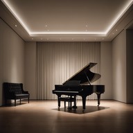 enveloped in darkness with elegant piano