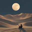 haunting hindustani melody echoing across silent moonlit desert sands