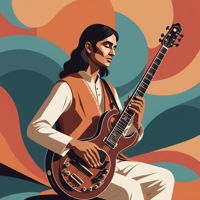 Echoes of ancient power extends the traditional realm of hindustani music by introducing modern dynamic elements that underscore the timeless and motivating potential of classical indian sounds. The sitar leads with expressive melodies rooted deeply in cultural history yet aspiring towards contemporary resonance.