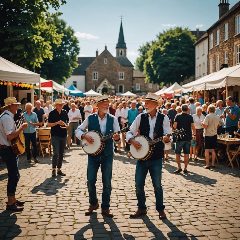 Imagine the musical tale of a hero returning home, strumming a banjo with a series of uplifting, lively tunes that speak of battles won and lessons learned. The track flows with an infectious energy that makes one want to dance along in celebration of life's victorious moments.