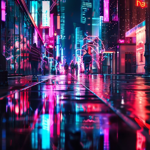 This dreamy instrumental track evokes the feeling of driving through a bustling city at night, surrounded by glowing neon signs and the pulse of urban life. Lush synthesizers and pulsing electronic beats create a captivating atmosphere, while shimmering arpeggios and ethereal pads add a touch of magic to the soundscape. The melody is both nostalgic and futuristic, inviting the listener to get lost in the mesmerizing rhythm of the city.