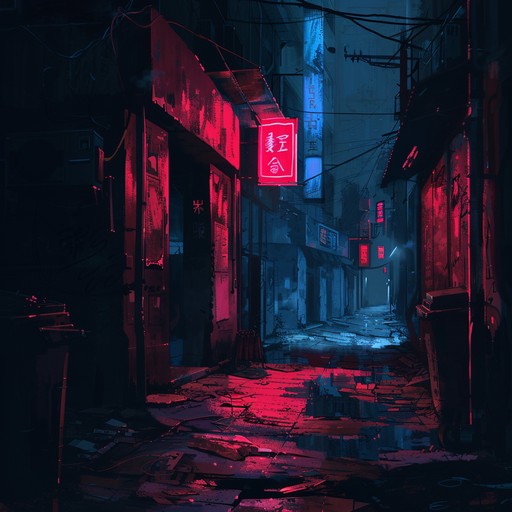 Dive into a pulsating futuristic cityscape, where neon lights flicker, casting eerie shadows. Synths create an electrifying tension, complemented by deep, resonant basslines. This instrumental captures an otherworldly atmosphere, evoking images of a sprawling, dystopian metropolis where technology and mystery intertwine.