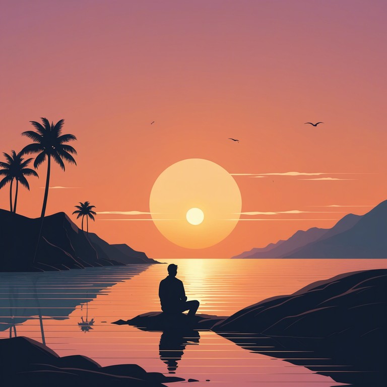 This track provides a soothing backdrop for reflection, blending subtle guitar riffs with a serene atmosphere. The music evokes the feeling of gazing out over a calm sea at dusk, pondering life's quiet moments.