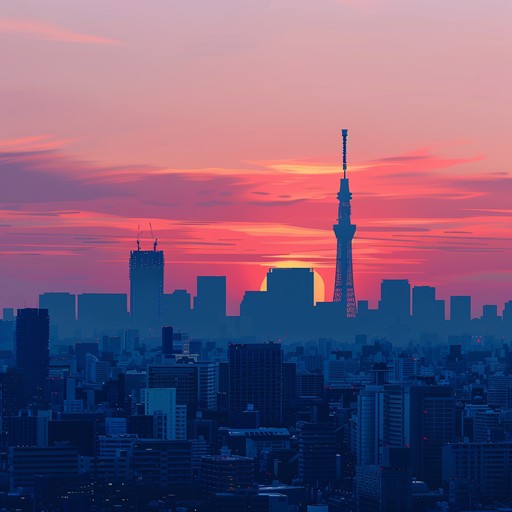 Envision a refreshing early morning in tokyo, where the first sun rays blend with the bustling city life, creating a lively yet serene soundscape. The music captures the essence of modernity and tradition, merging electronic elements with subtle hints of traditional japanese instruments.